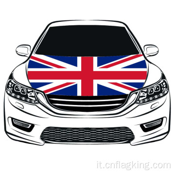 Bandiera del cofano della Gran Bretagna Bandiera del motore 100*150 cm Bandiera del cofano dell&#39;auto in tessuto elastico